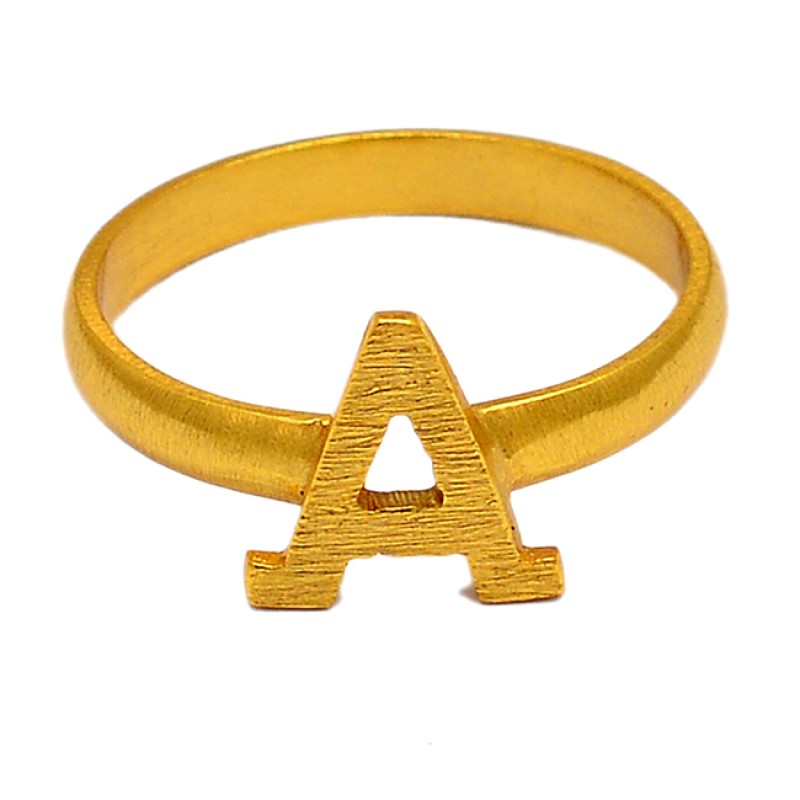 Gold ring hot sale letter a